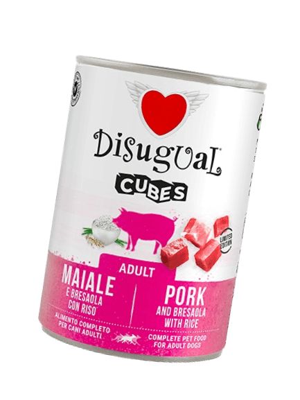 Karma mokra dla psa Cubes Wieprzowina z Bresaola wołową z ryżem dla dorosłych 400 g