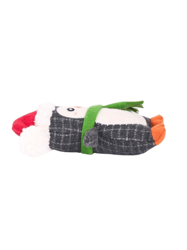 EcoZippy Holiday Cotton Cuddler – Pingwin – świąteczna zabawka dla psa