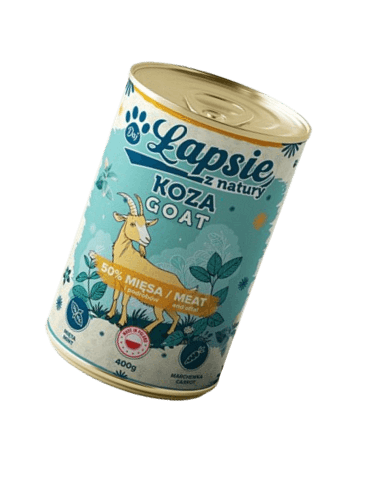 Karma mokra dla psów monobiałkowa Kozina z Miętą 400 g