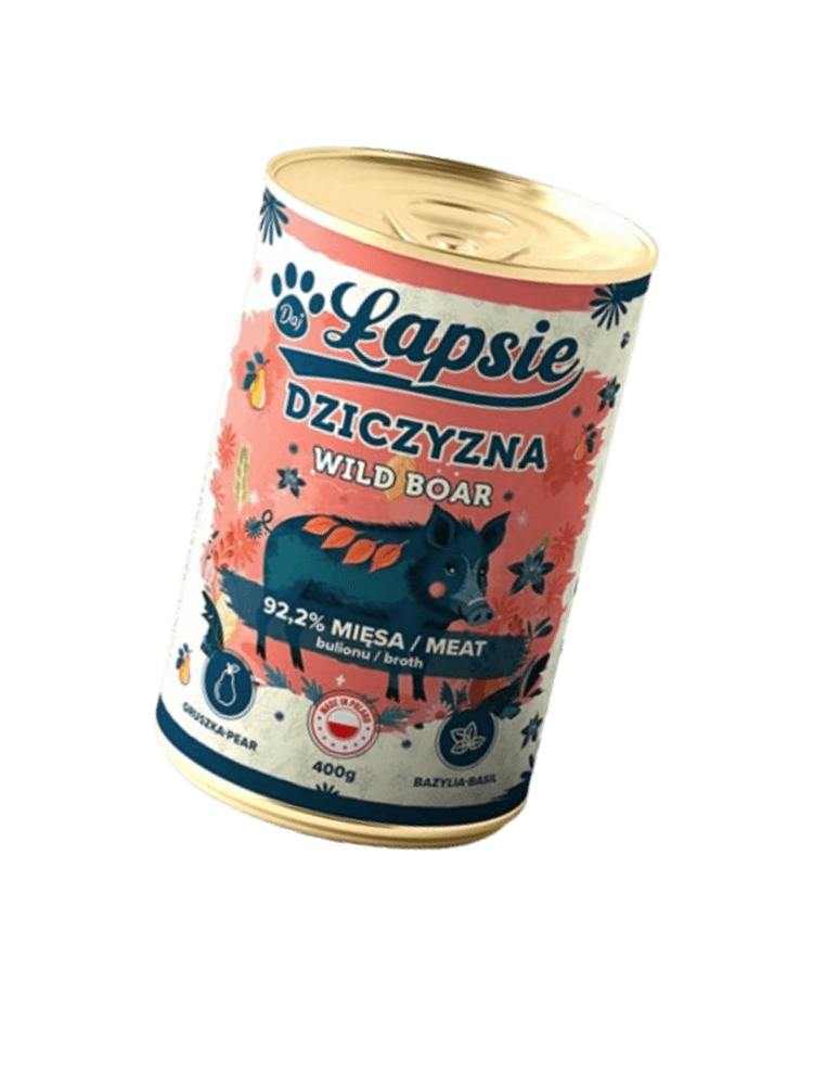 Karma mokra dla psów monobiałkowa Dzik z Gruszką 400 g