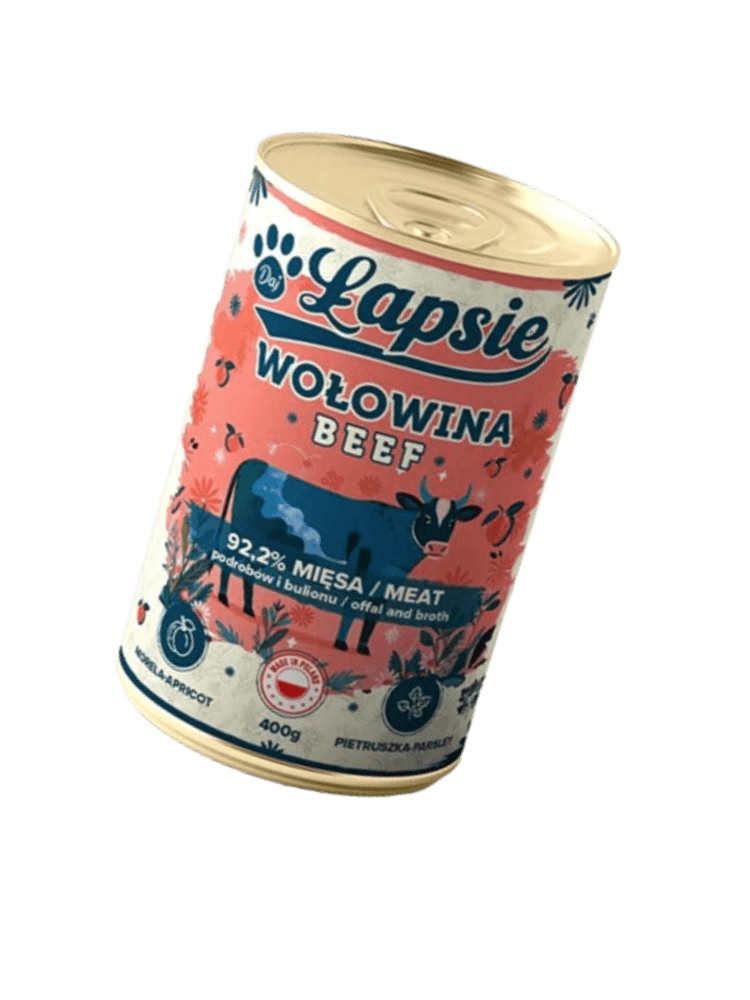 Karma mokra dla psów monobiałkowa Wołowina z Morelą 400 g
