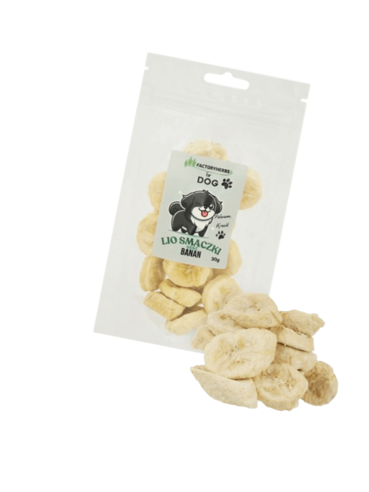 FOR DOG Liofilizowane smaczki dla psa banan 30 g