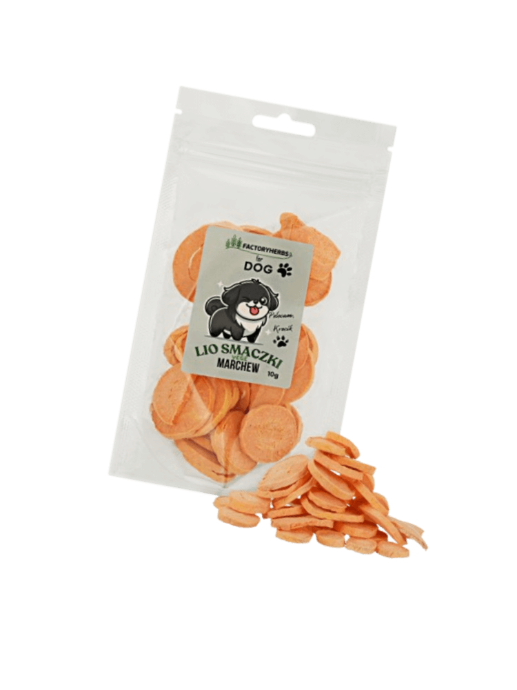 FOR DOG Liofilizowane smaczki dla psa marchew 10 g