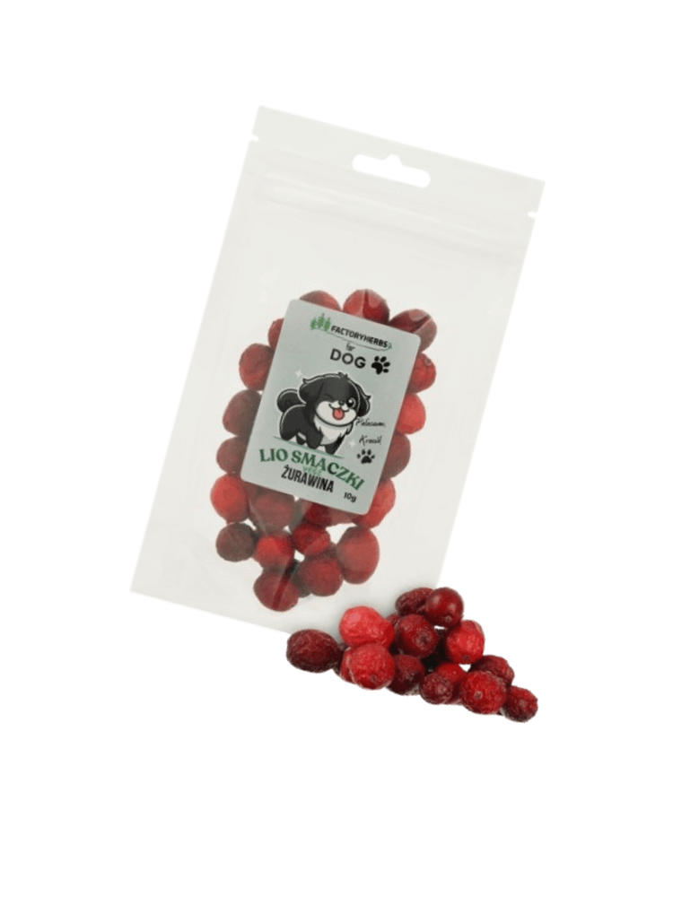 FOR DOG Liofilizowane smaczki dla psa żurawina 10 g