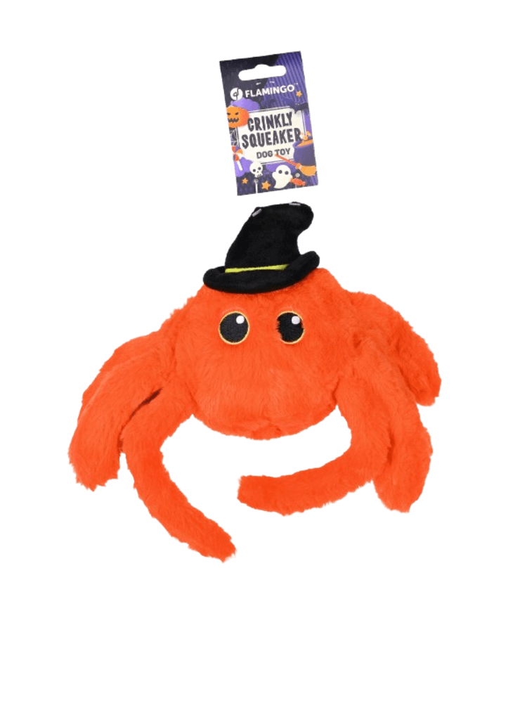 Halloween Pająk pomarańczowy pluszowa zabawka dla psa