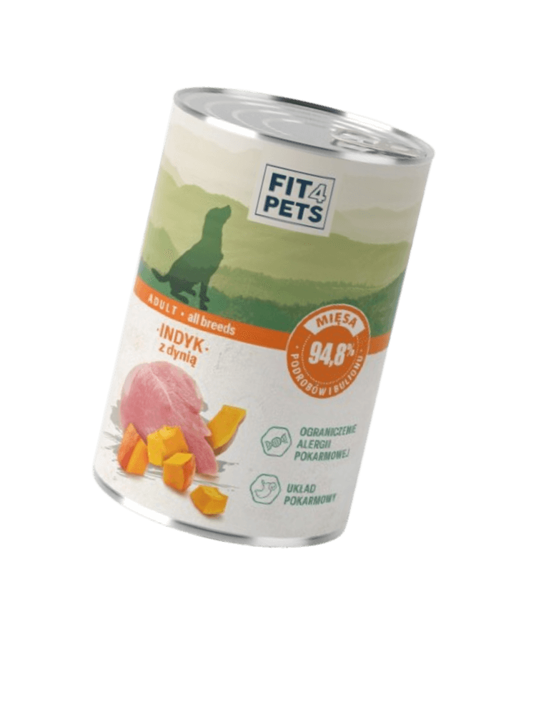 Mokra Karma Indyk z Dynią  400 g – Monoproteinowa