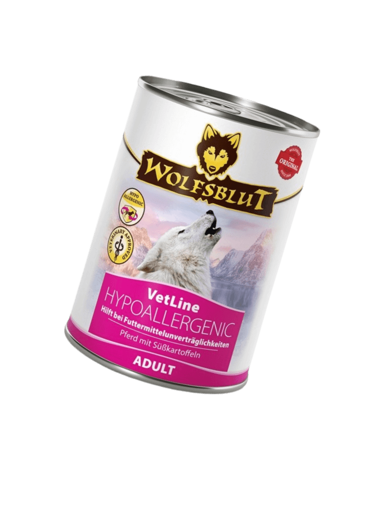 Dog VetLine Hypoallergenic – nietolerancje pokarmowe – kompletna dietetyczna mokra karma dla dorosłych psów 395 g