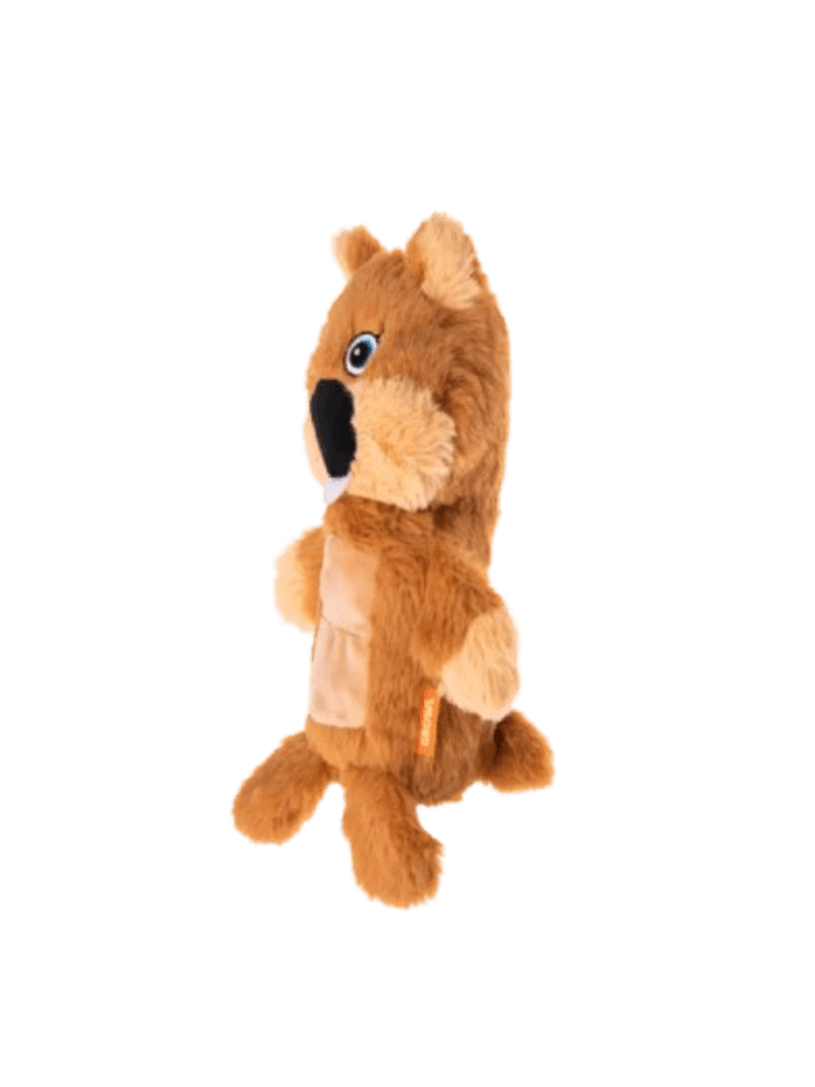 Belly Boomerz Benny the Beaver – wiewiórka zabawka z podwójnym systemem piszczałek, 29 cm