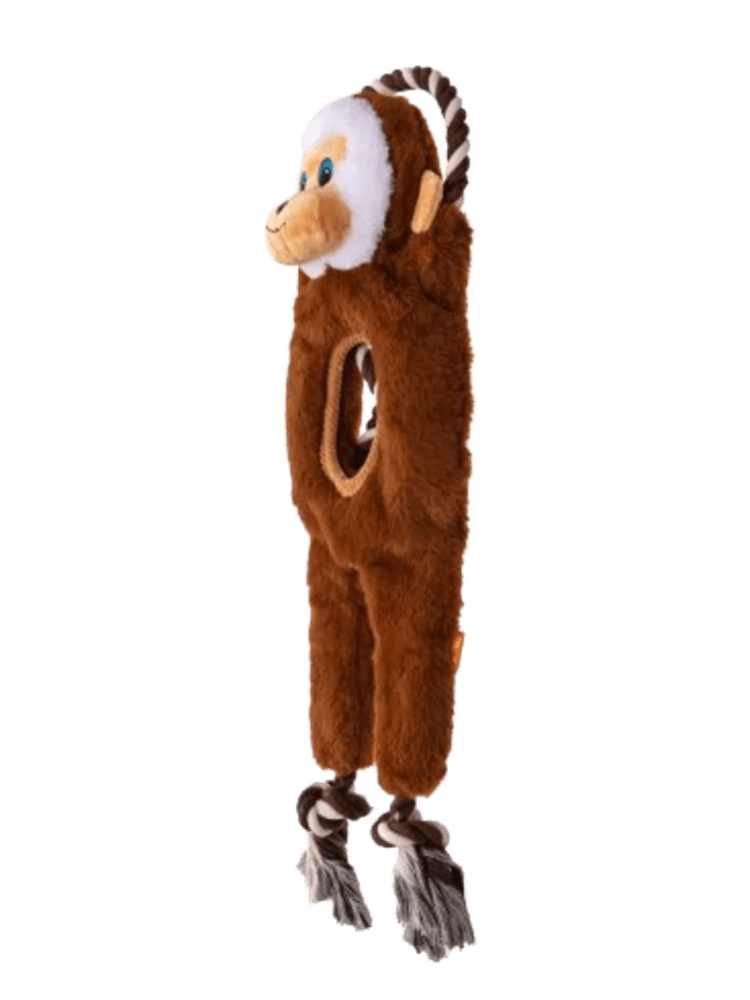 Jungle Tugz Max the Monkey  – Małpka, zabawka szarpak z piszczałkami, 58 cm
