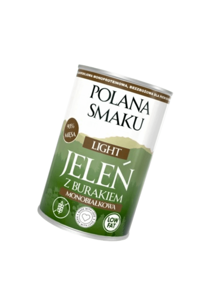LIGHT – Jeleń z burakiem 400g – delikatna karma dla wrażliwych psów