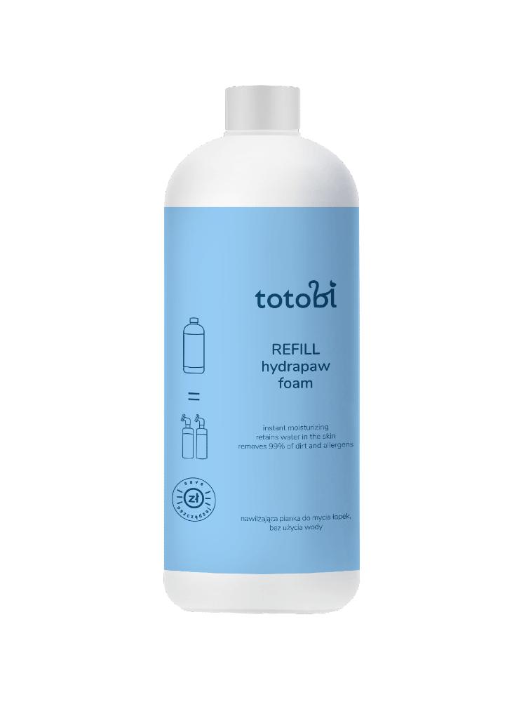 Refill Hydrapaw Foam, 500 ml  – Nawilżająca pianka do mycia łapek, bez użycia wody dla psa i kota