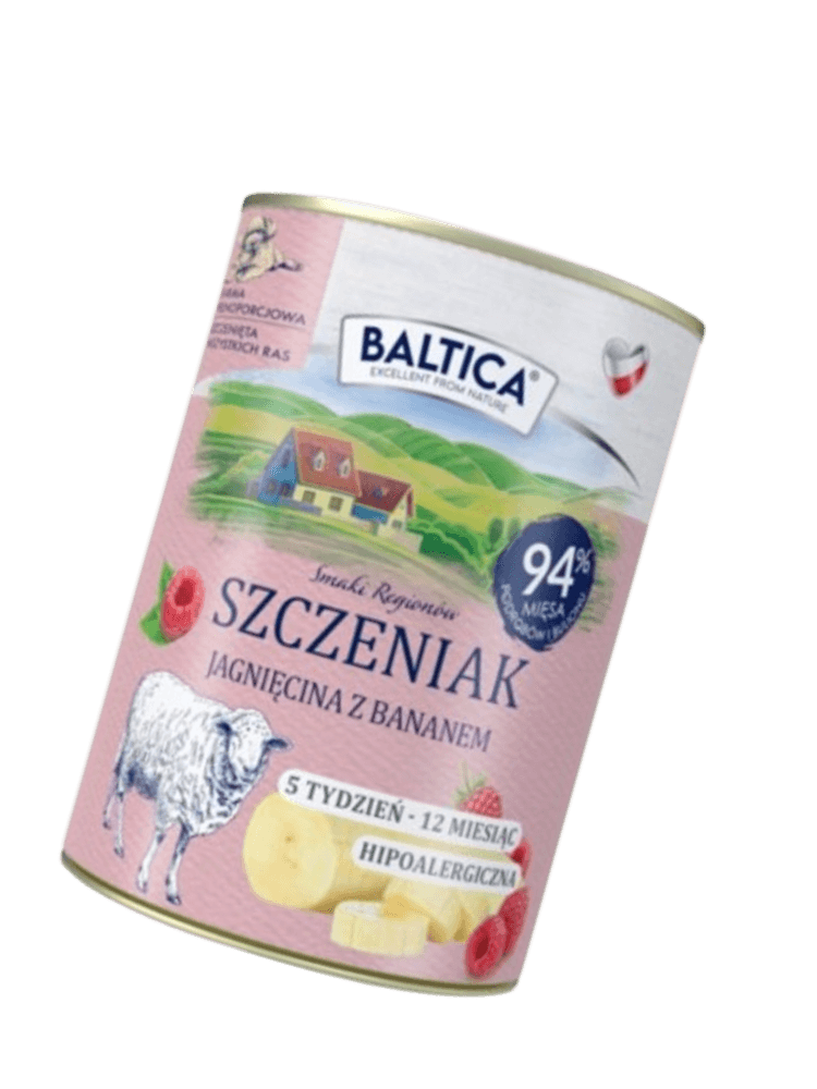 Mokra Karma dla Szczeniaka – Jagnięcina z bananem 400 g