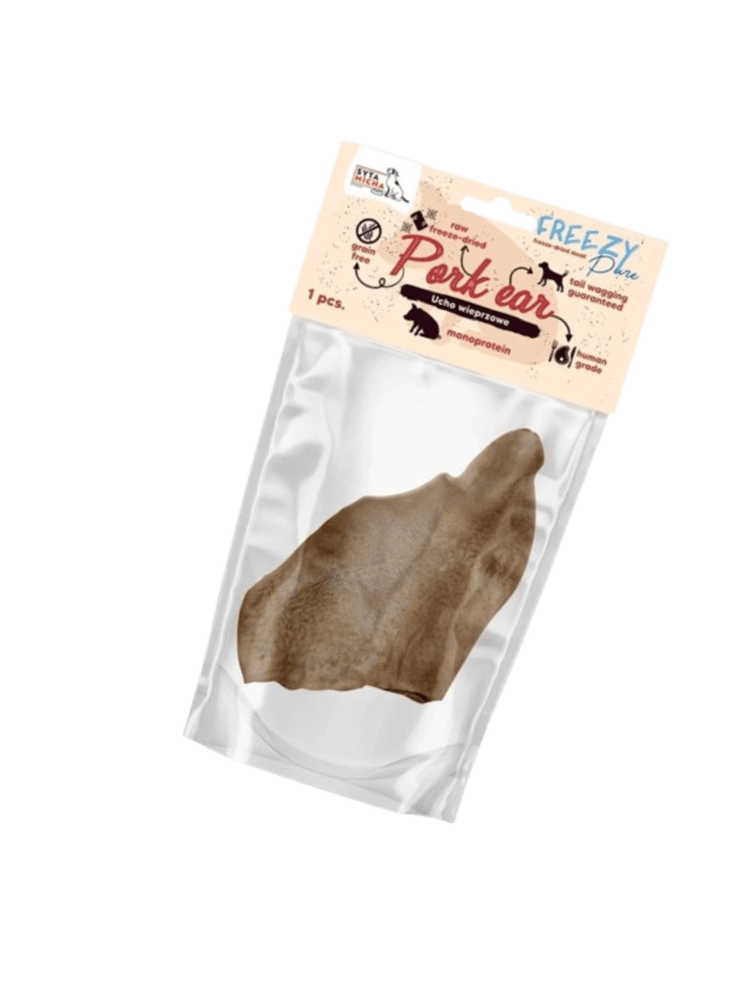 100% liofilizowane ucho wieprzowe dla psa 1 szt.  FREEZY Pure