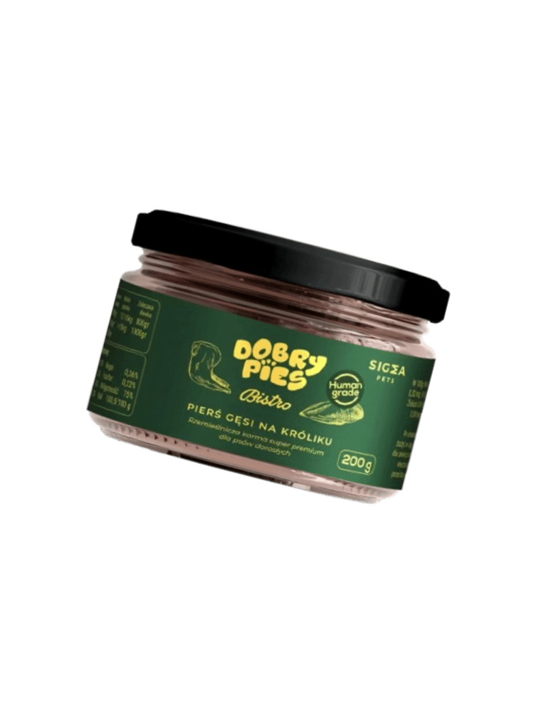 Mokra karma dla psa Bistro Premium Pierś gęsi na króliku 200 g