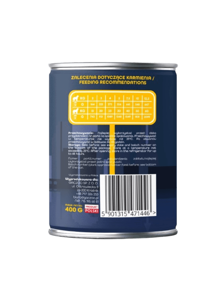 Mokra Karma dla psa – Miejska Miska Stek wołowy – 400 g Edycja Limitowana